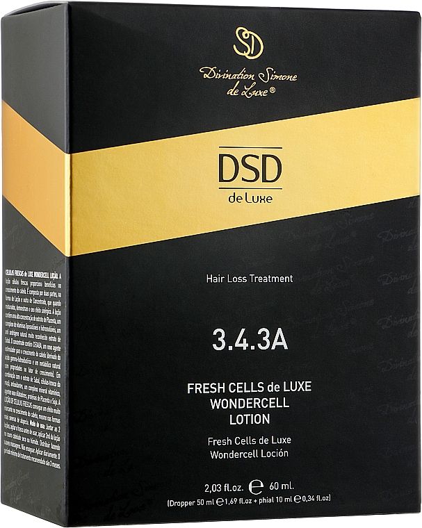 Лосьон для интенсивного роста волос Флакон 50мл; ампула 10мл - DSD De Luxe Fresh Cells DeLuxe Wondercell Lotion № 3.4.3А